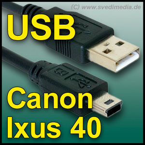 Usb Kabel F&uuml;r Canon Ixus 40 Datenkabel Ixus40